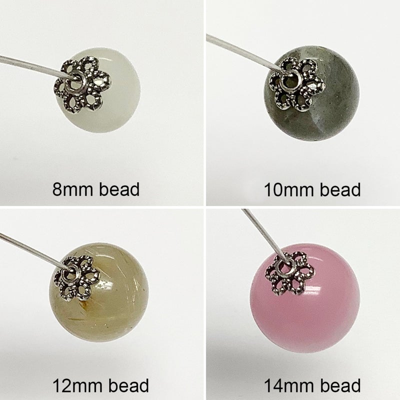 Heather's cf 500 Pieces Silver Tone Tiny Bead Caps Findings (Fit 8mm 10mm Round Beads) for Jewelry Making - Image 5